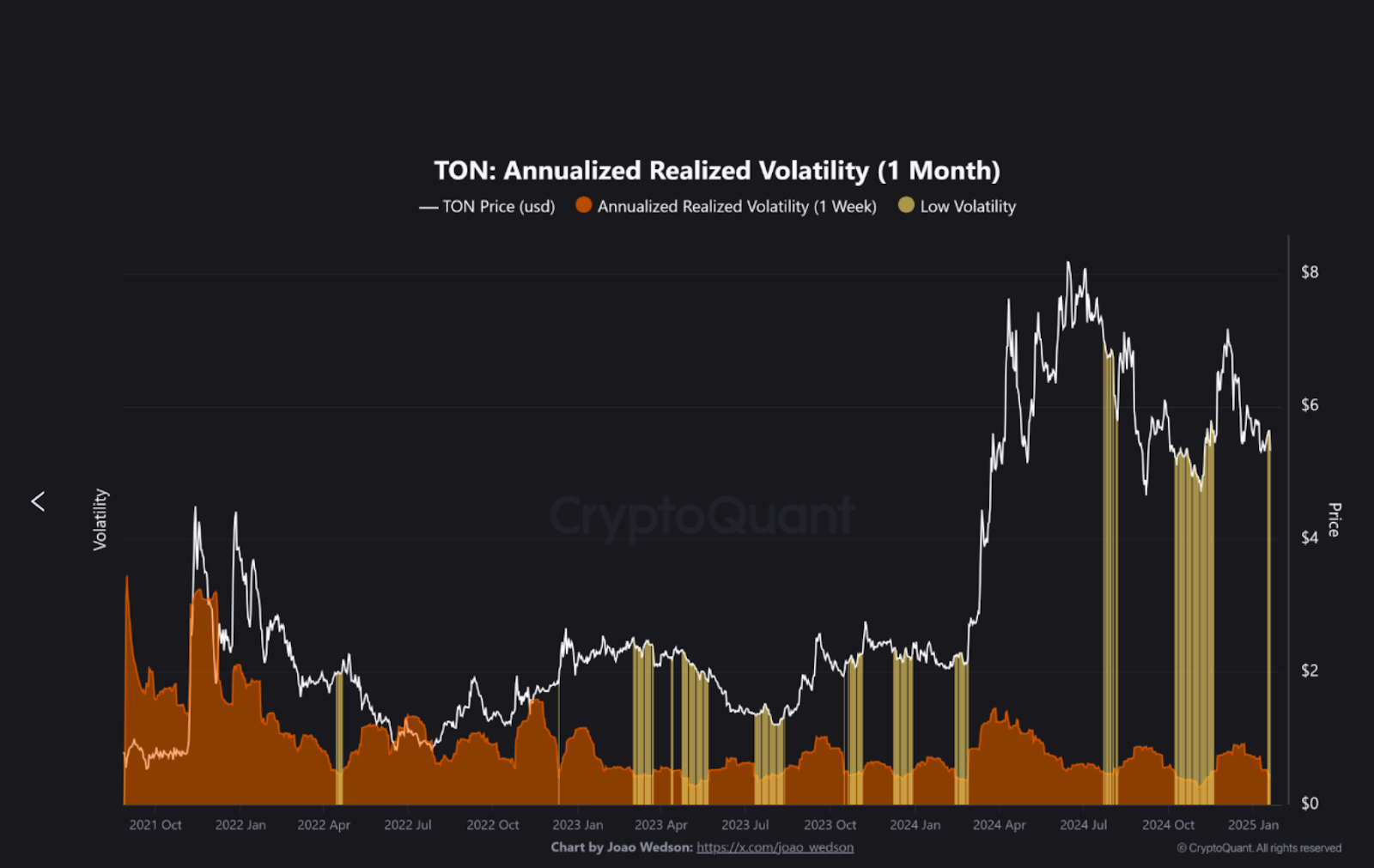 1-month TON: ARV Chart | Source: CryptoQuant