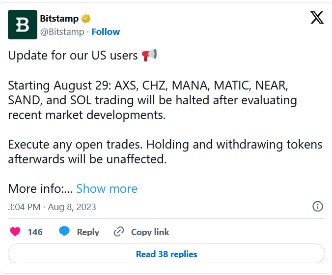 Bitstamp old announcement post