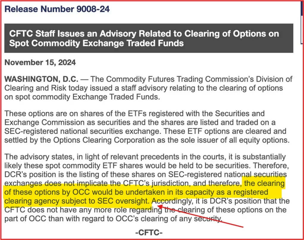 CFTC notice