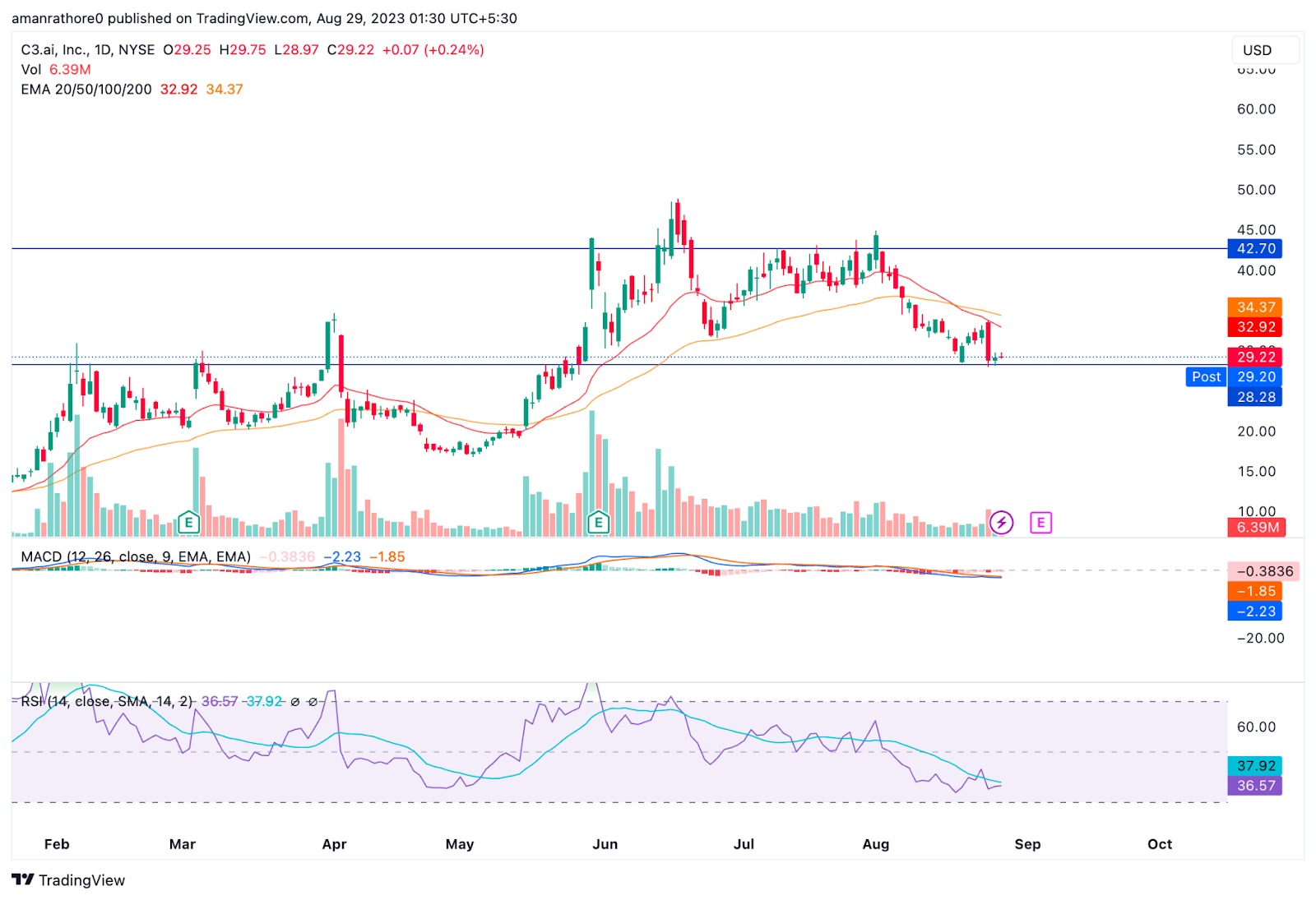 C3.ai Inc. Stock Price: Will AI Break the Support Level?