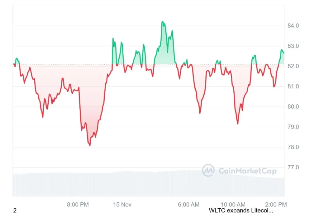 Litecoin Price in a Day
