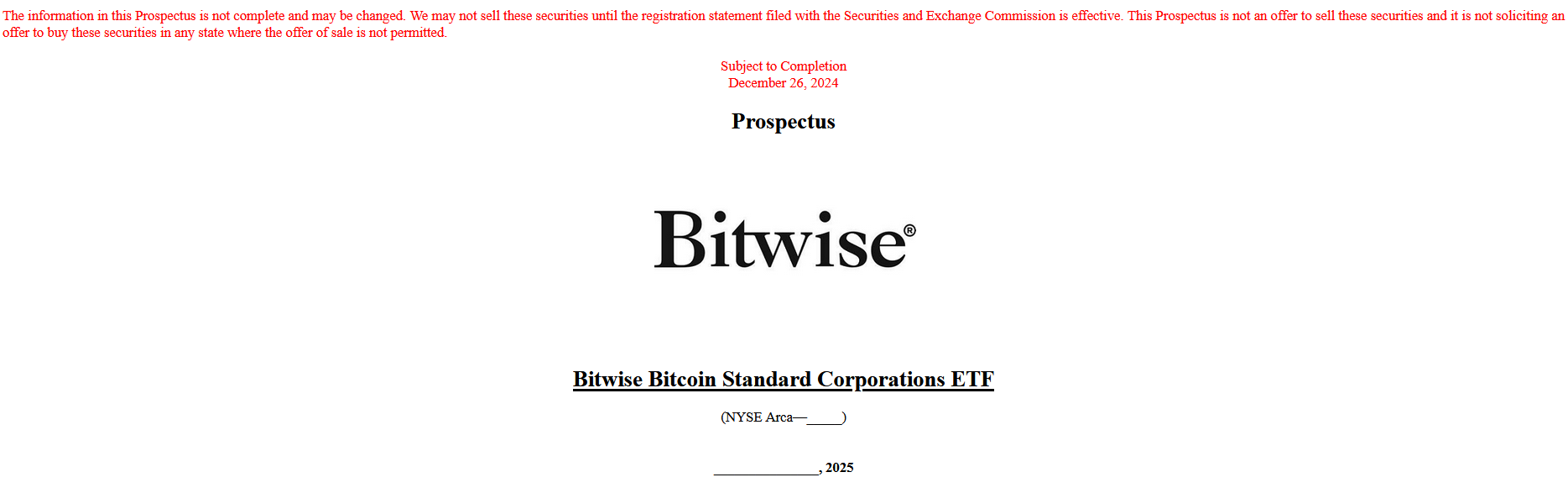 New Bitcoin ETF Filing | source: sec