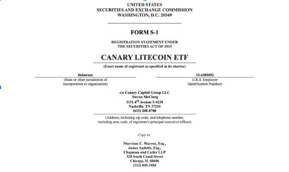 Canary Funds LTC ETF filing