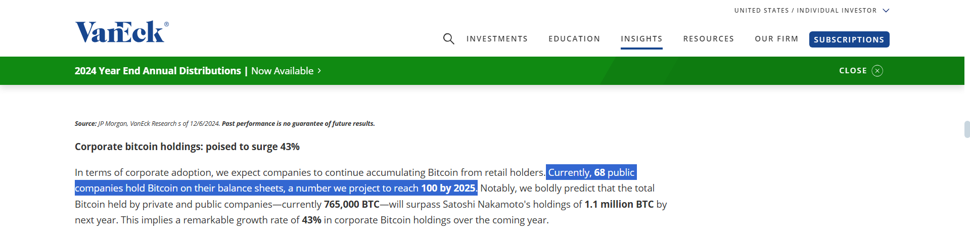 Vaneck report data | source: vaneck