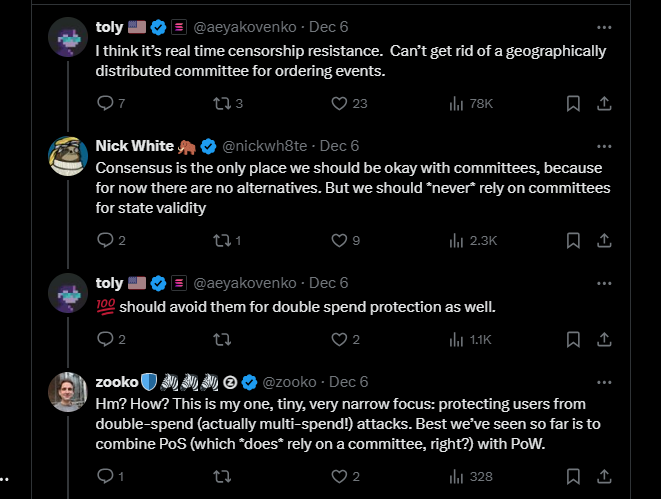 community comments in the discussion tweet