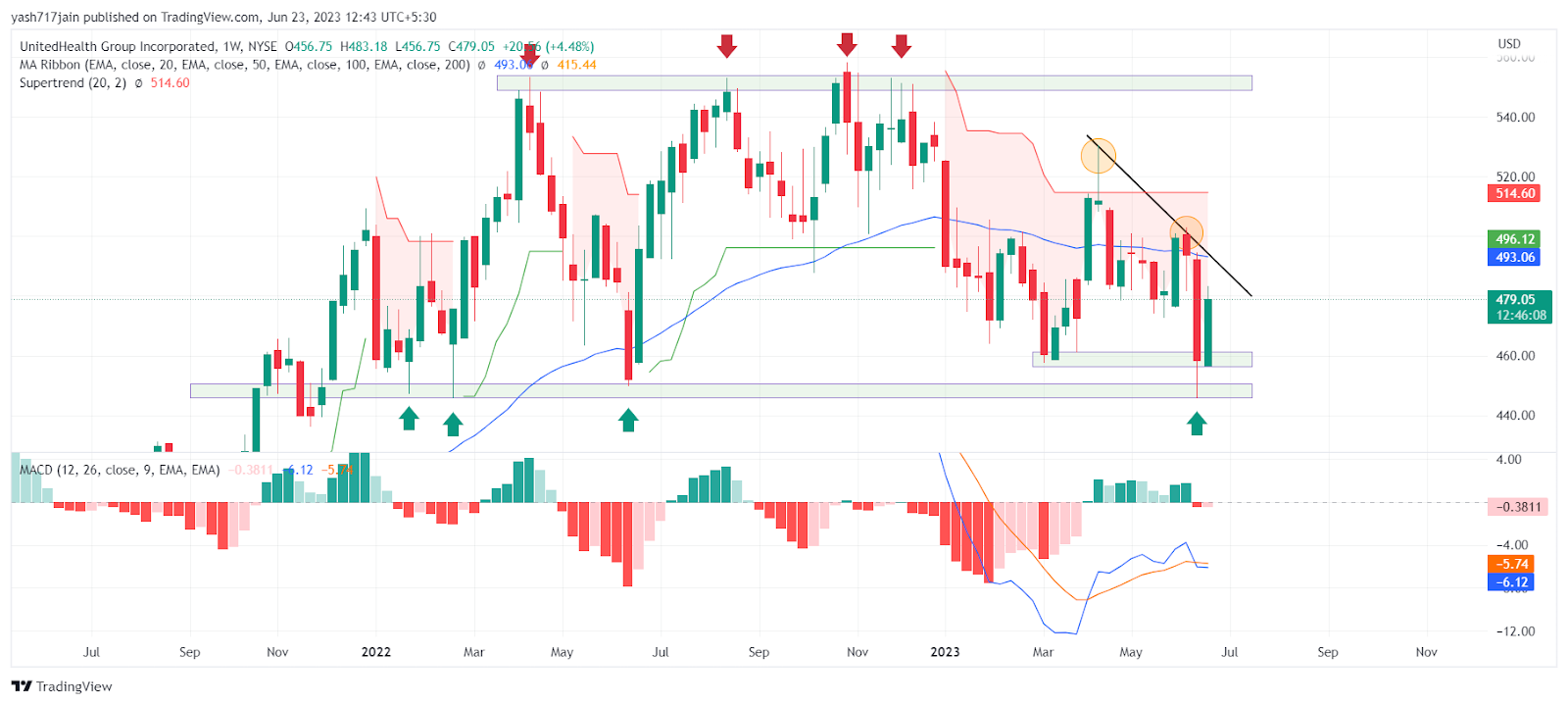UnitedHealth Price Analysis: Will UNH Destroy $458 Support Soon?
