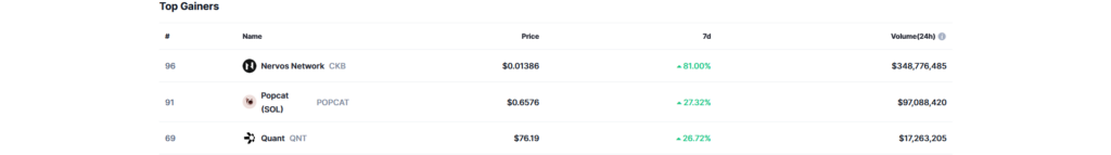 Top Gainers