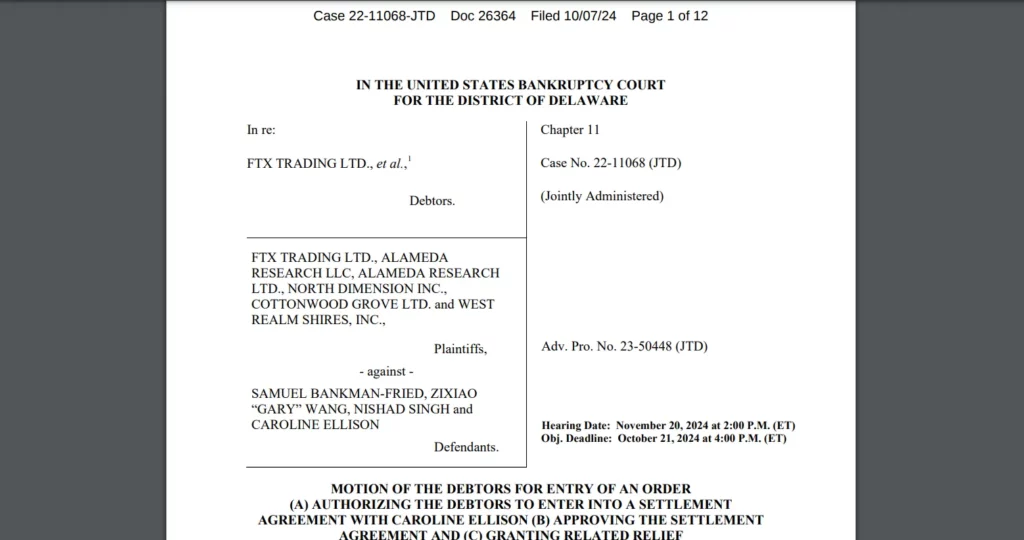Motion of the debtors