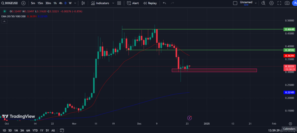 BINANCE: DOGE/USD 1-D Chart