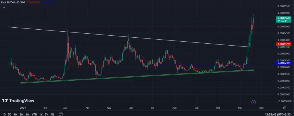 COINBASE: BONK/USD 1-D Chart