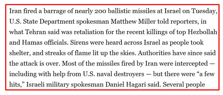 Middle east conflict update