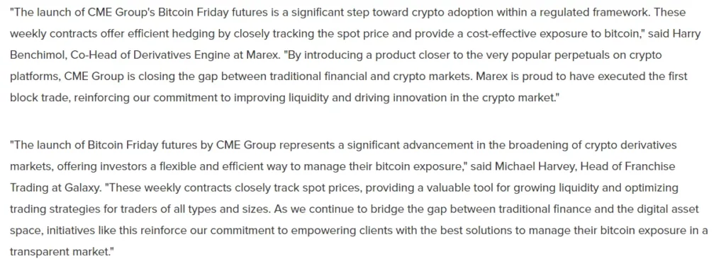 involvement of leading digital asset trading firms