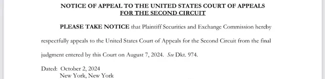 Notice of appeal