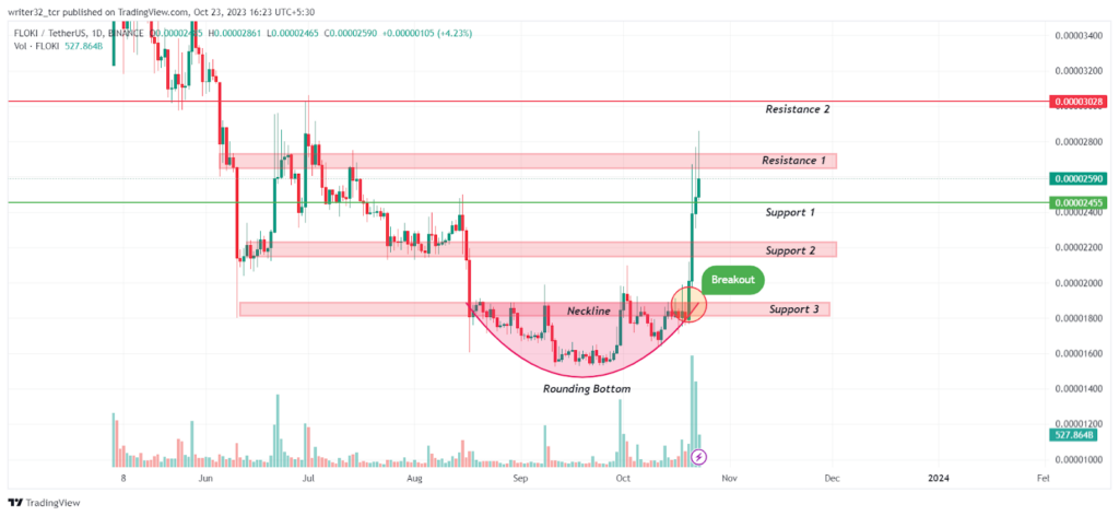 FLOKI Price Analysis : FLOKI Price Skyrockets After The Breakout
