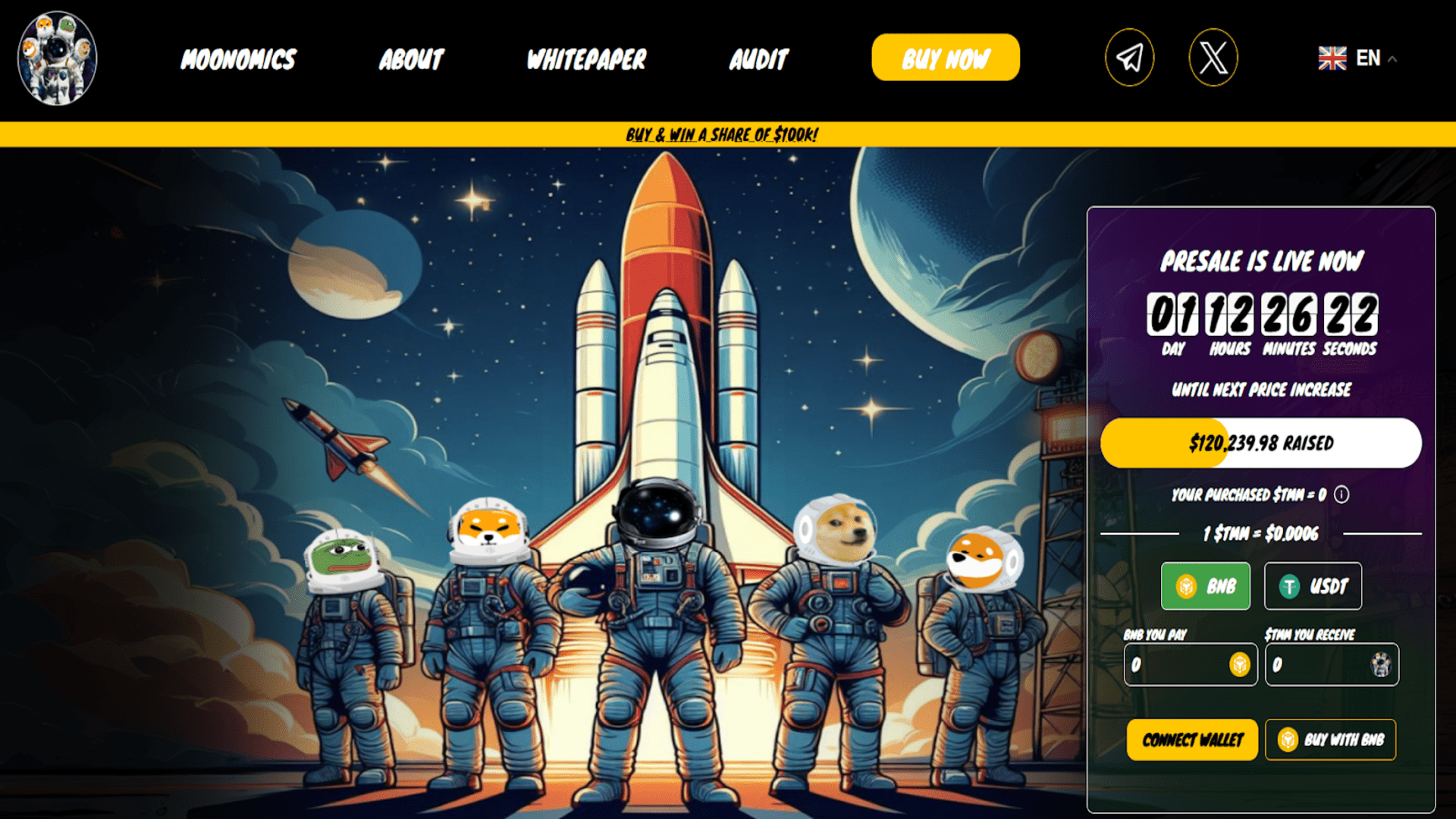The Moon Memes $TMM Phenomenon will Skyrocket Post Launch!&nbsp;