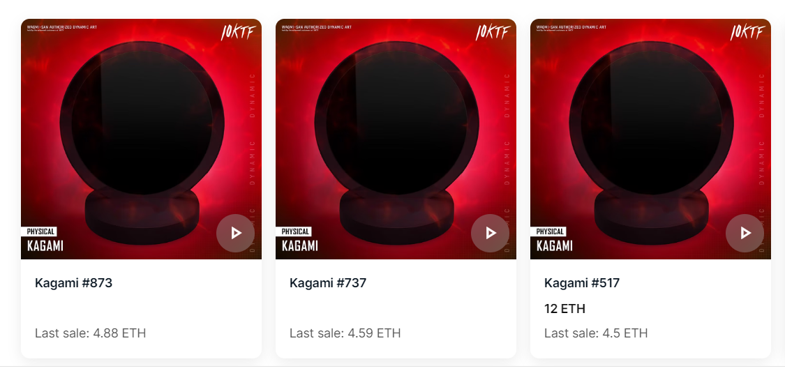 10 KTF Kagami: Physical Art Pieces From KTF For Owning 