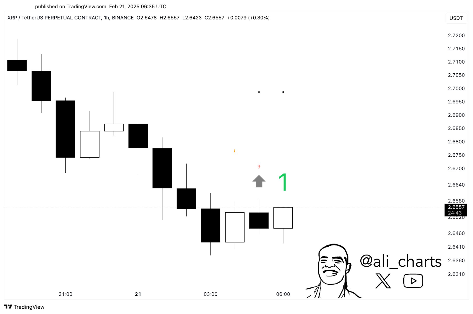 
XRP price chart