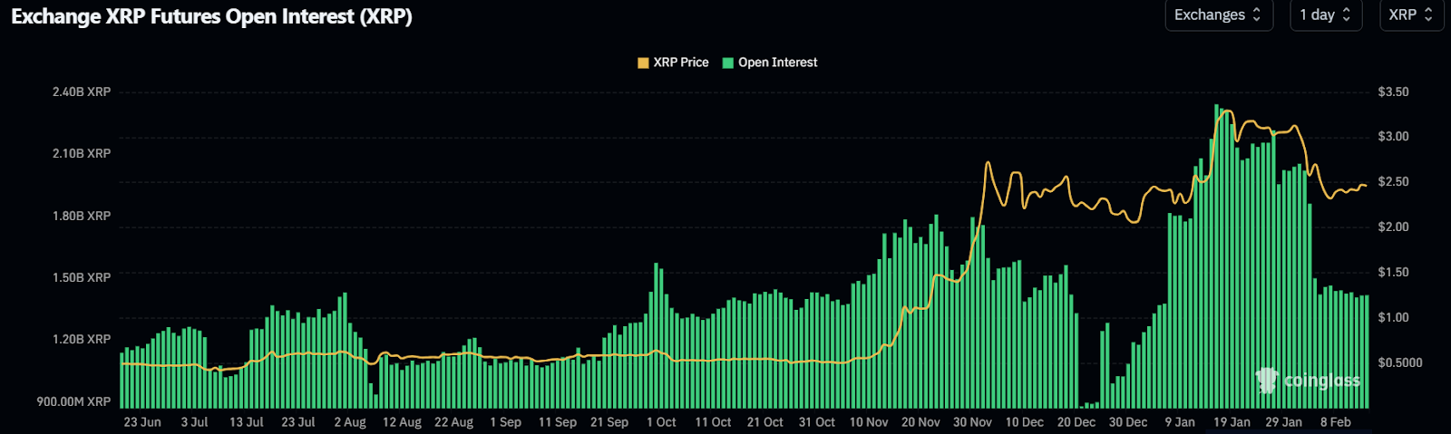ความสนใจเปิด XRP