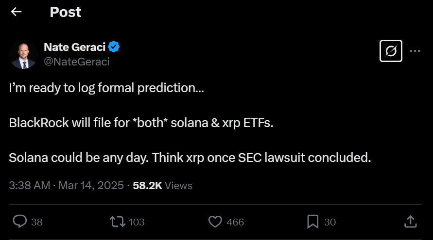 BlackRock may file for Solana