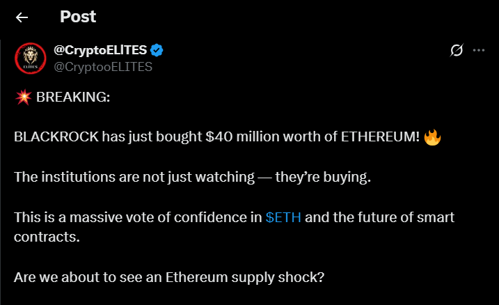 $ETH  