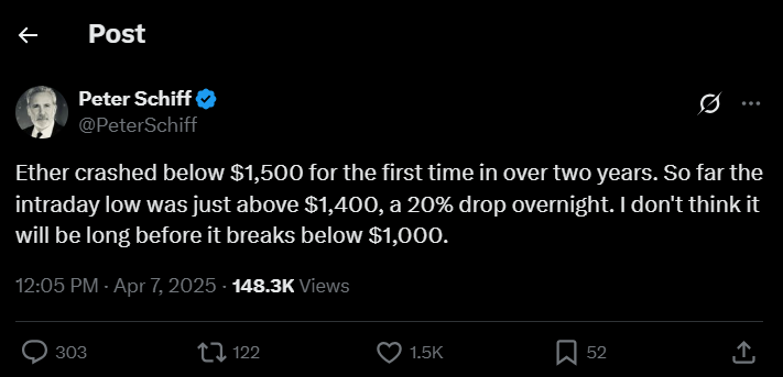 ether crashed