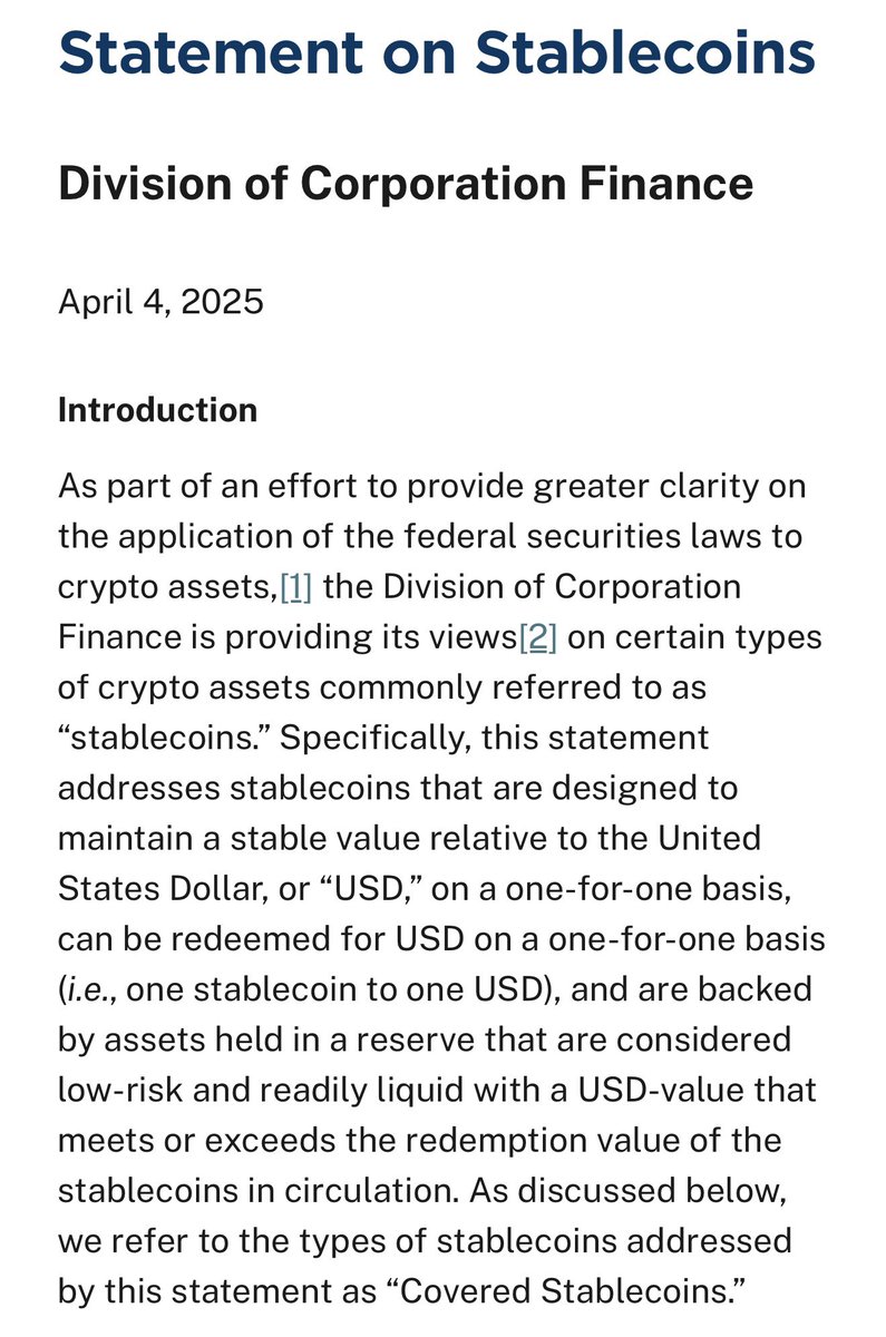 statetment of stablecoin