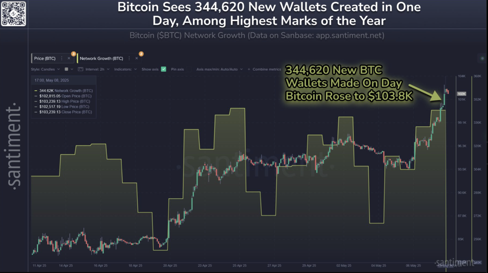 Bitcoin network growth