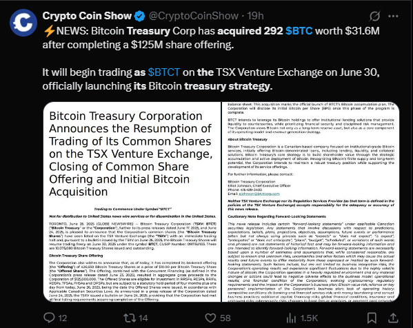 Treasury Corp
