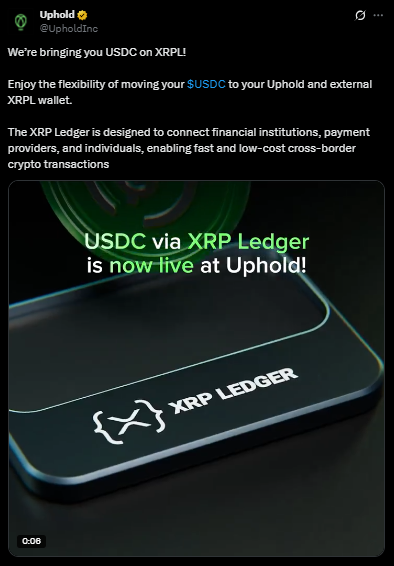 USDC Via XRP Ledger
