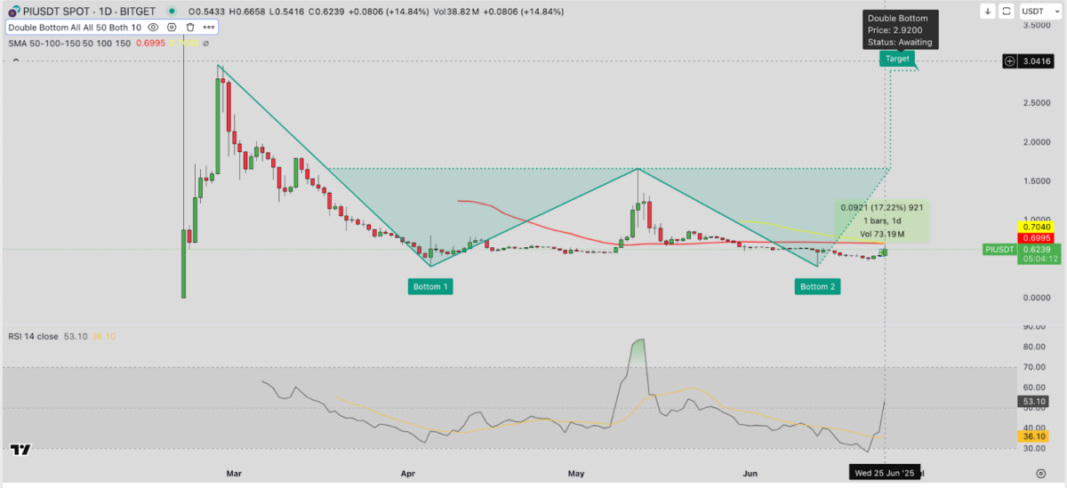 PI/USD 1-day price chart