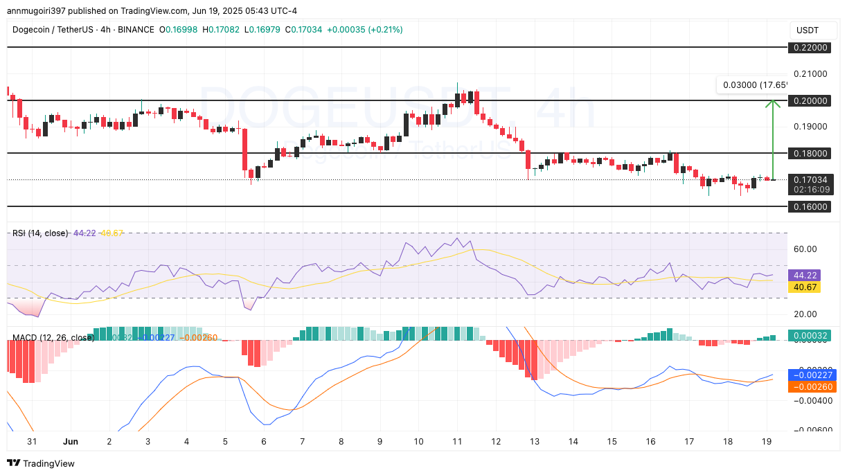 dogecoin price chart