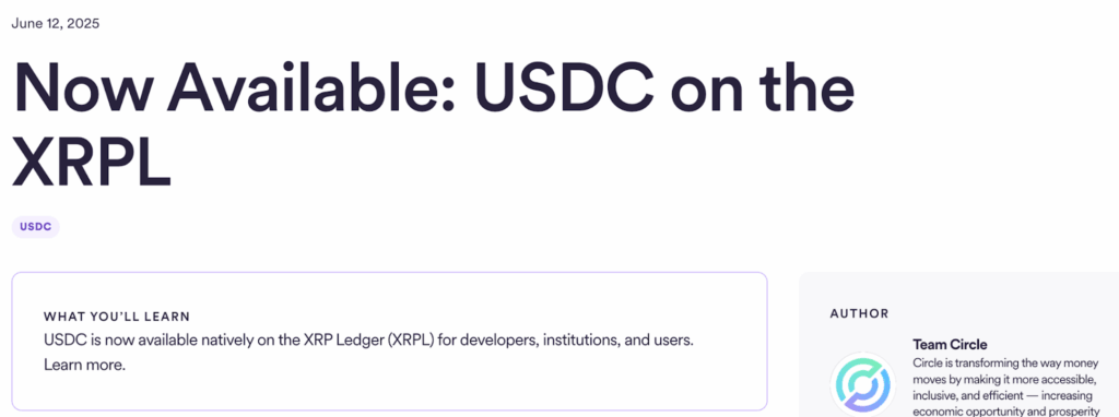 now available usdc