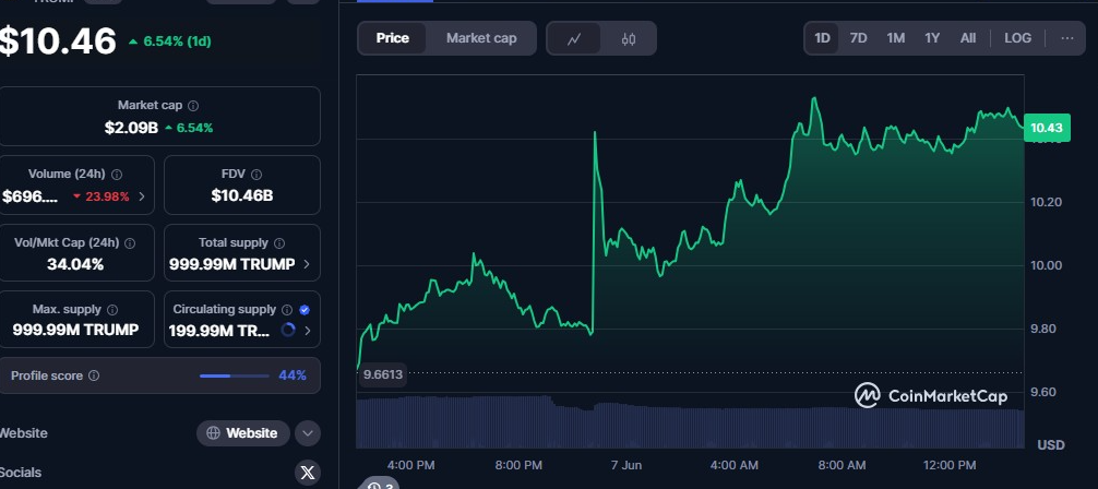 TRUMP Coin Price Summary