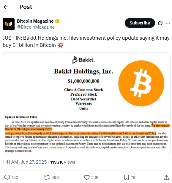Bakkt Holdings Inc