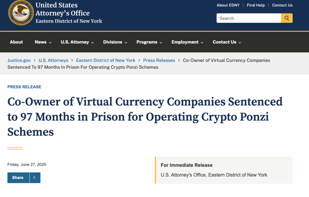 US Attorney’s Announcement