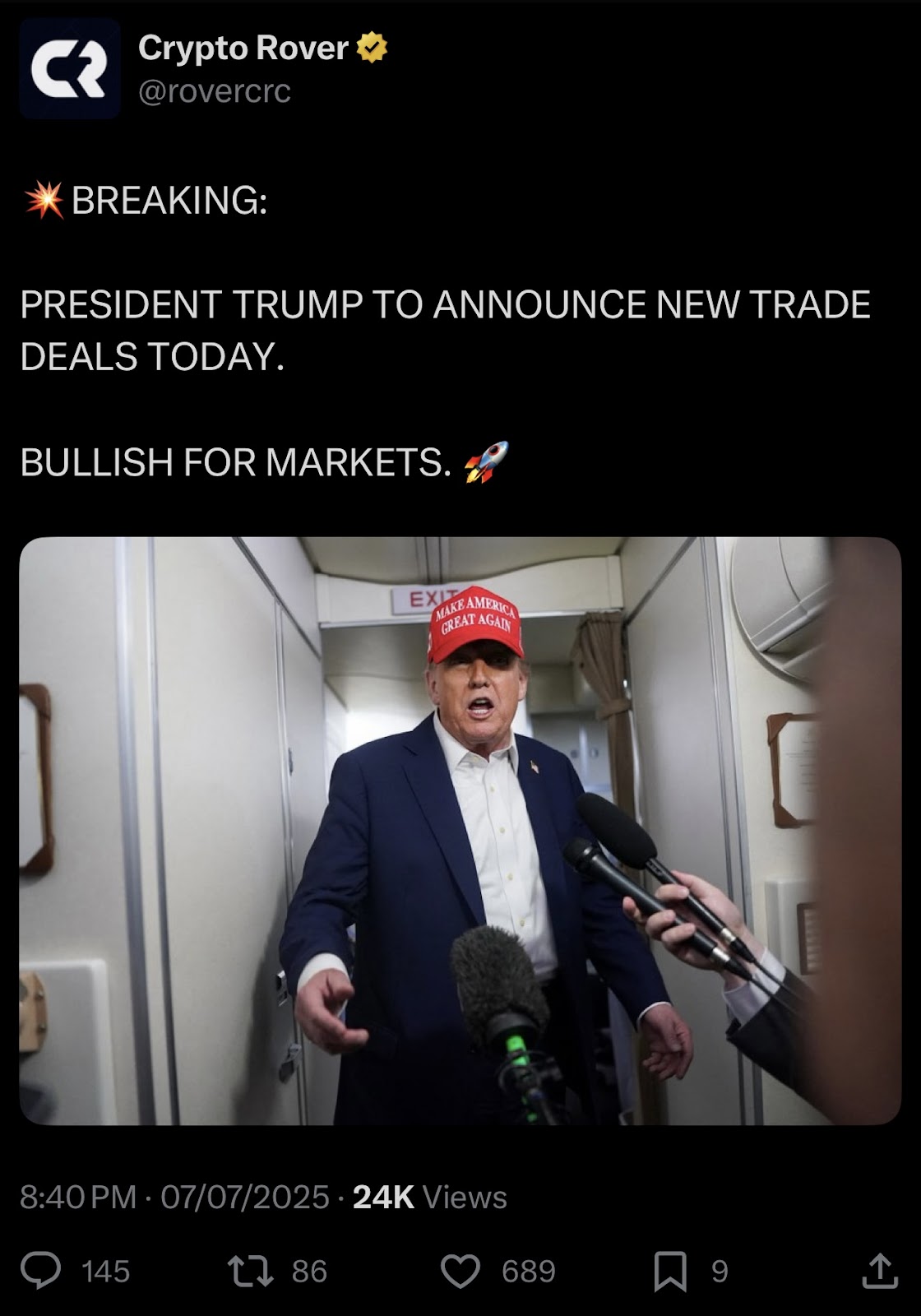 President Trump to announce new trade deals 