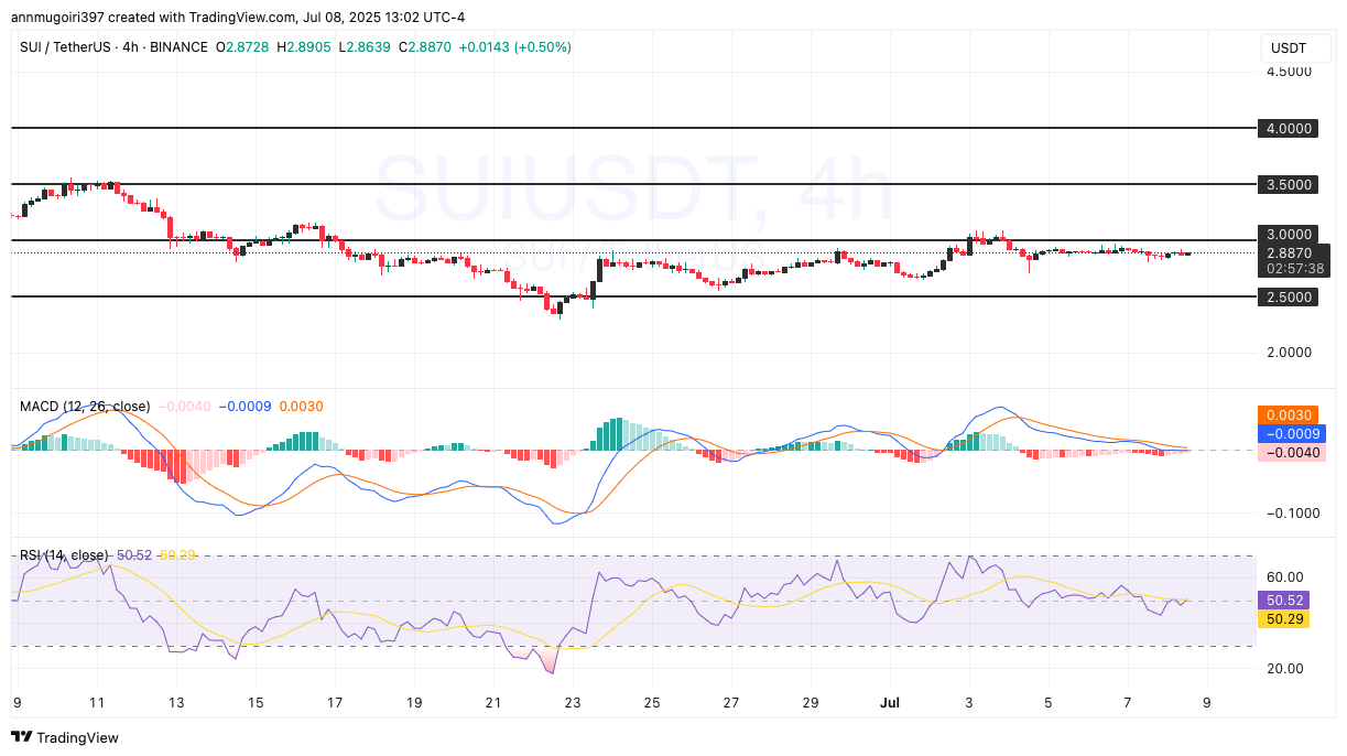 SUI/USDT 4-hour price chart Source:  TradingView