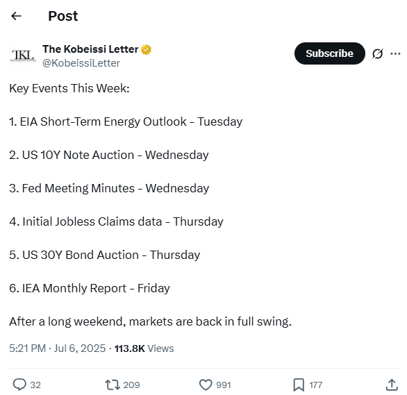 key events this week