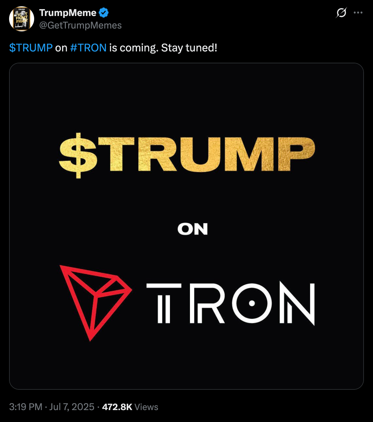 TRUMP’s Announcement Data
