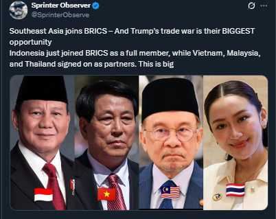 News on SE Asia joining BRICS