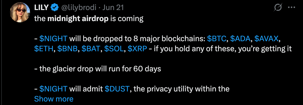 Midnight airdrop 