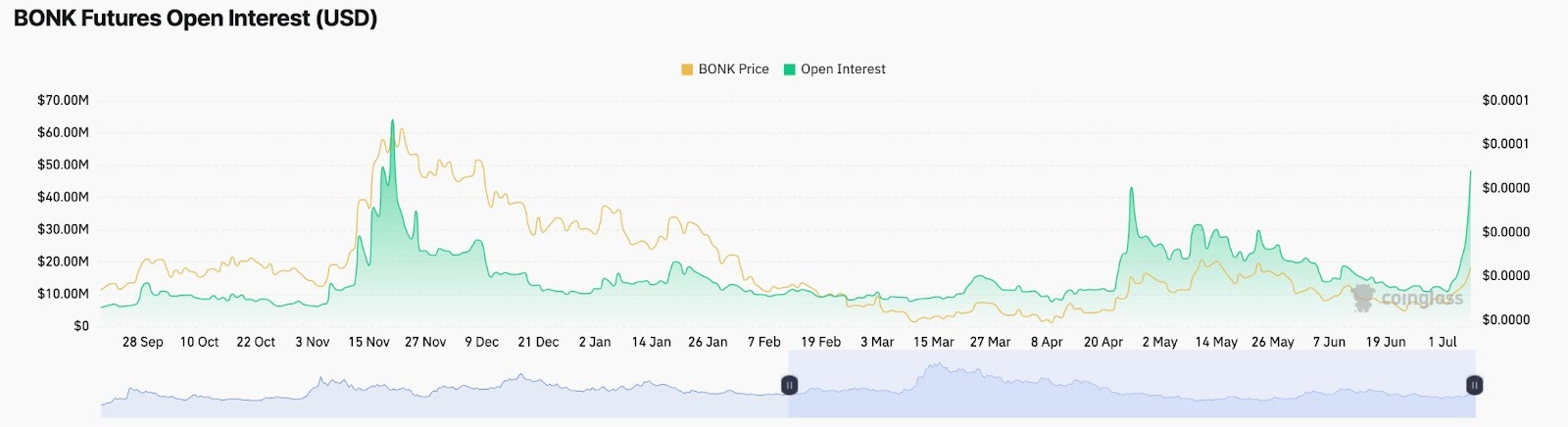 Bonk futures open interest