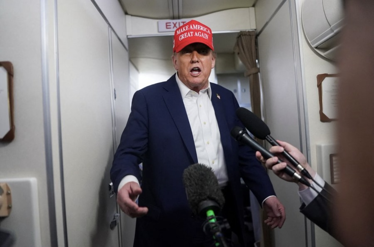 President Trump, while talking to media