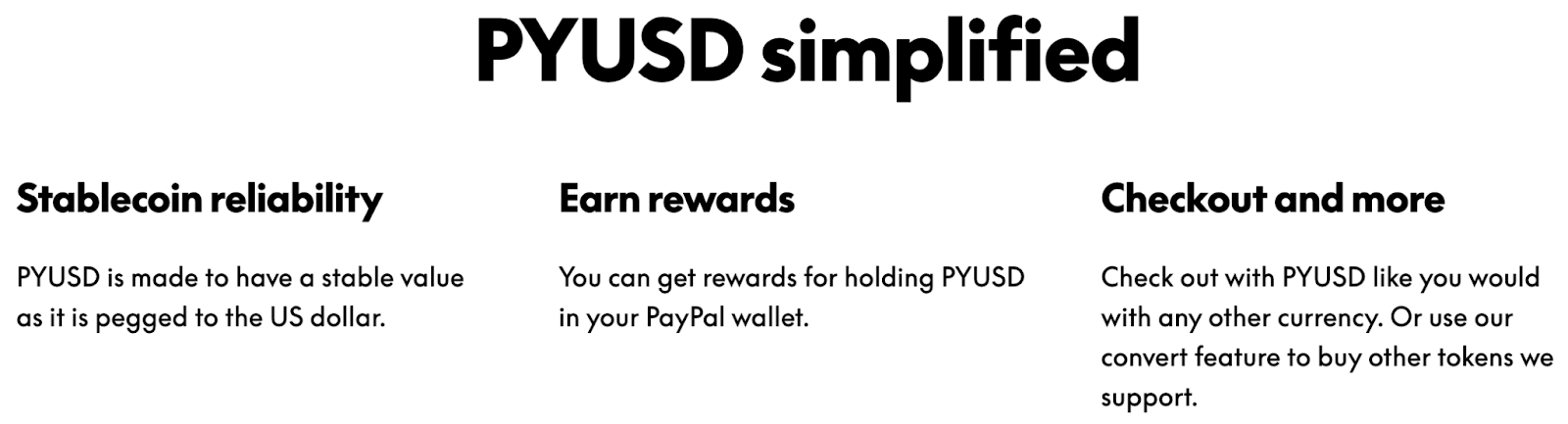 PayPal USD ($PYUSD) stablecoin simplified.