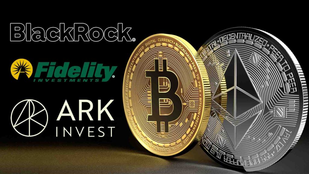 BlackRock, Fidelity และ ARK คว้าเงิน 724 ล้านดอลลาร์ใน BTC และ ETH ขณะที่ความต้องการวาฬพุ่งสูงขึ้น