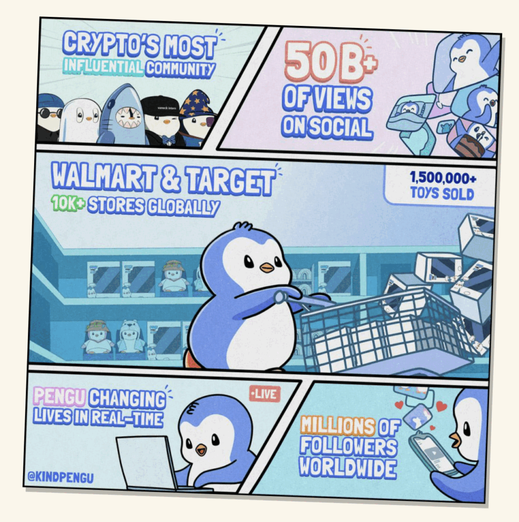 Pudgy Penguins influence worldwide.