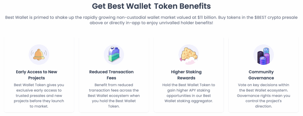 Best Wallet Token ($BEST) benefits within the Best Wallet ecosystem.