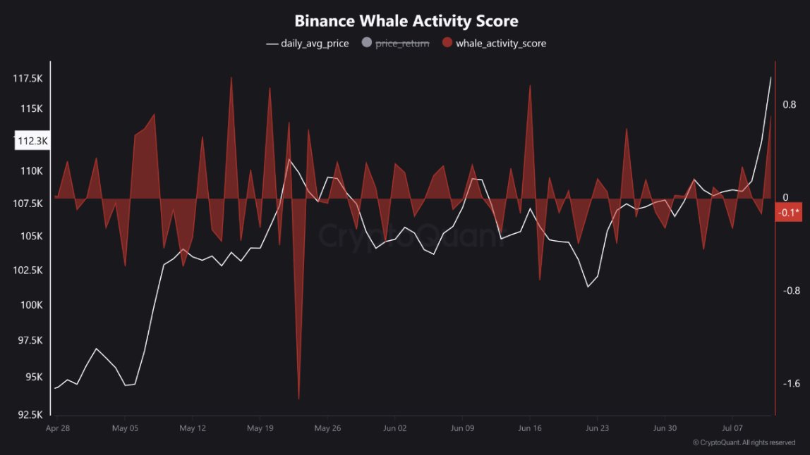 Bitcoin Whale Selling on Binance 