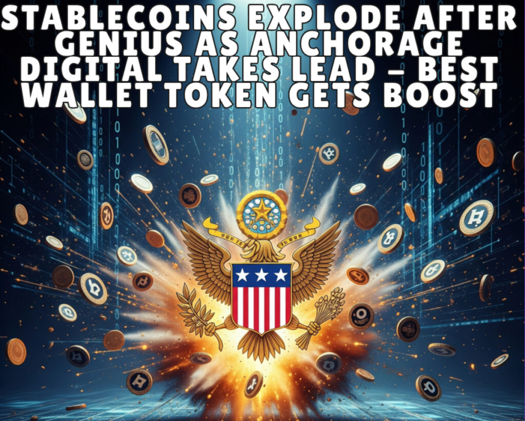 Stablecoins Explode After GENIUS as Anchorage Digital Takes Lead – Best Wallet Token Gets Boost