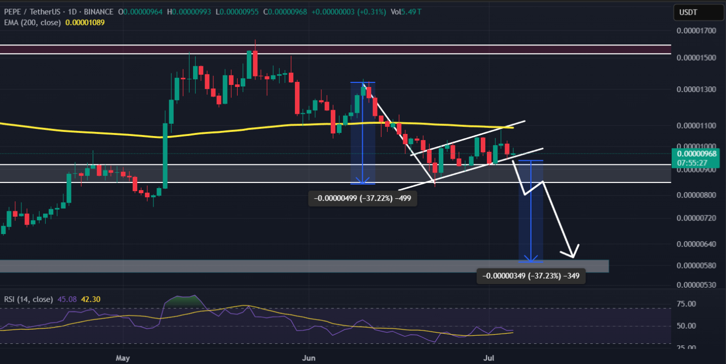 PEPEUSDT Daily Chart